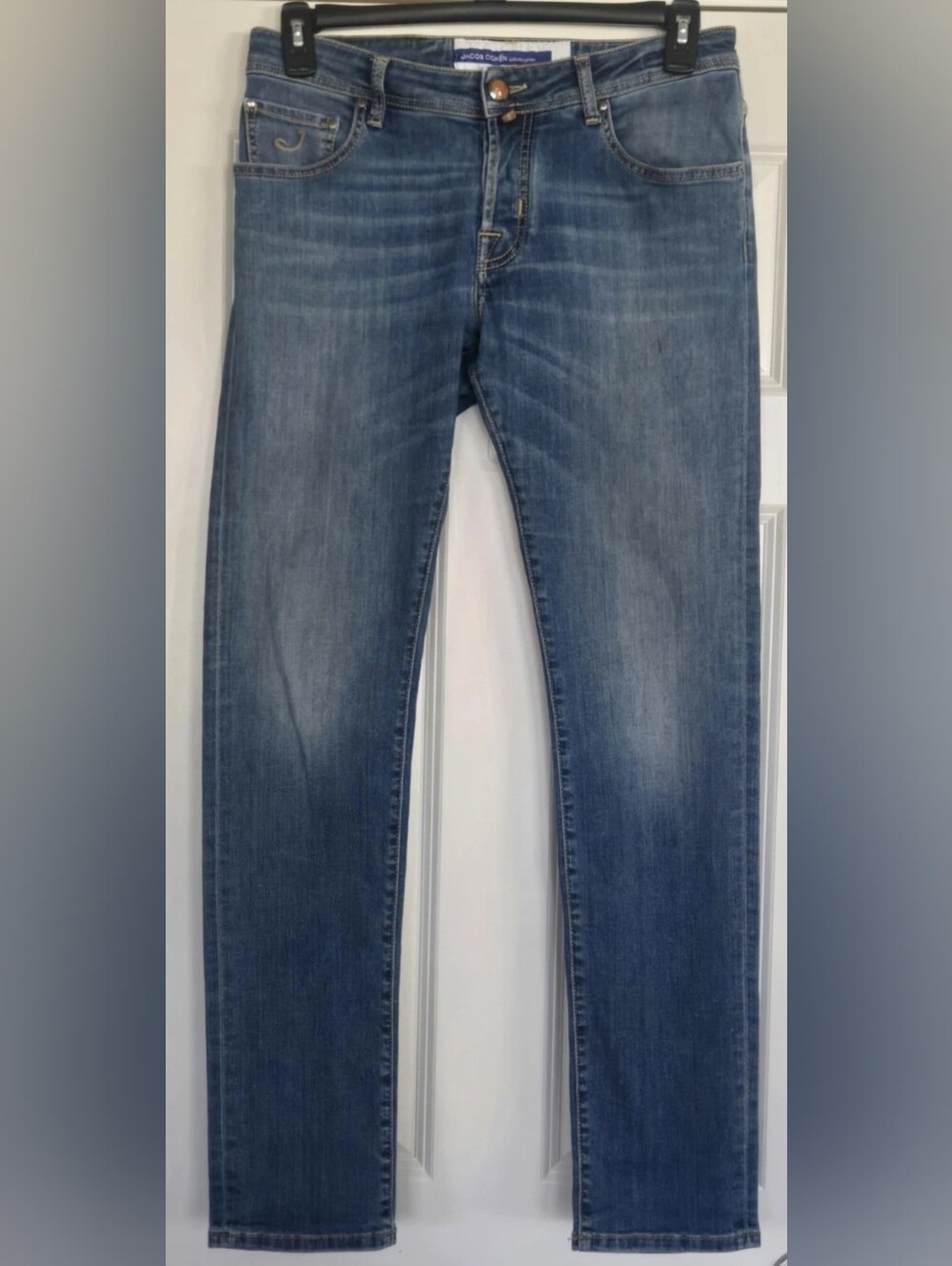 Jacob Cohen Luxury Denim Nick Slim Jeans Light Blue Size 31x 30